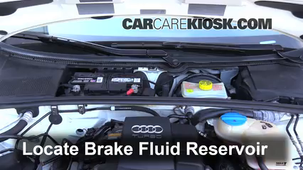 2006 Audi A4 Quattro 2.0L 4 Cyl. Turbo Brake Fluid Check Fluid Level